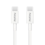 Câble 100W USB-C/USB-C 1m (Blanc) FAIRPLAY HIMALYA